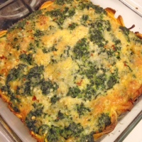 Spinach Quiche with Sweet Potato Crust